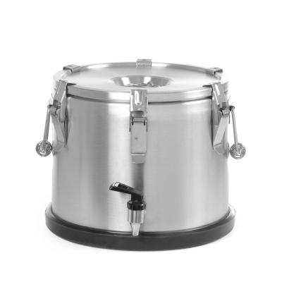 Izolovaný přenosný kontejner – se závitníkem, HENDI, Profi Line, 15L, Stříbrná, ⌀330x(H)280mm | 710135